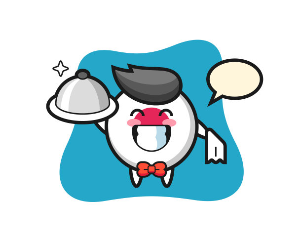 人物吉祥物日本国旗徽章为服务员图片下载