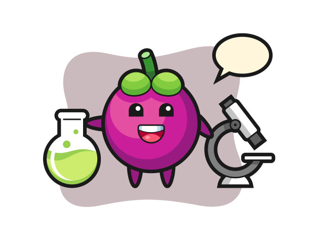吉祥物人物山竹作为一个科学家图片下载