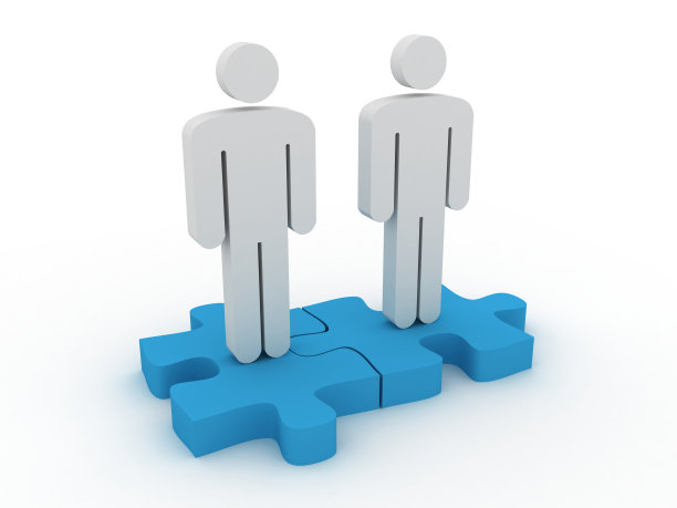 迷惑团队成员建立解决方案的概念图片下载