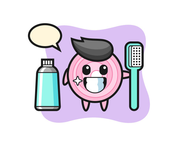 吉祥物洋葱圈和牙刷图片下载