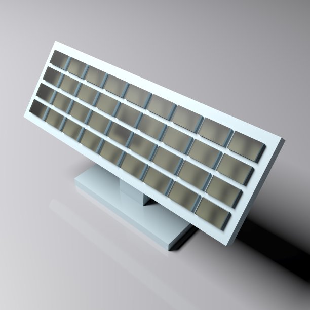 太阳能电池板样本隔离在白色背景- 3D渲染插图图片下载