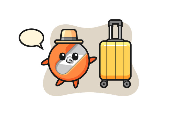 带着行李去度假的卷笔刀图片下载