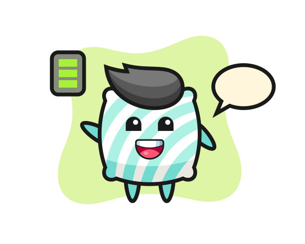 枕头吉祥物人物充满活力的姿态图片下载