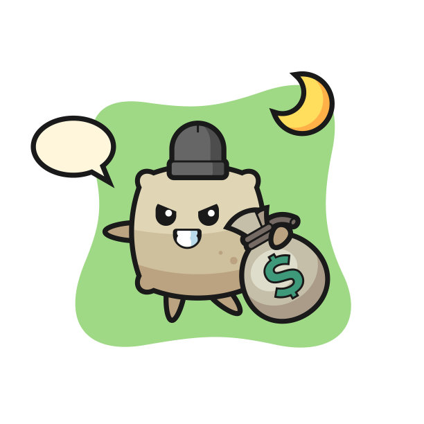 麻袋卡通是偷来的钱图片下载