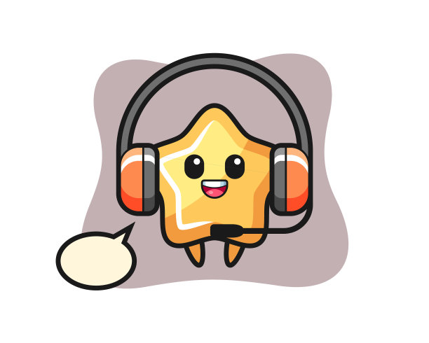 卡通吉祥物明星作为客服图片下载