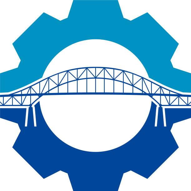 桥用齿轮标志设计创意桥图片下载