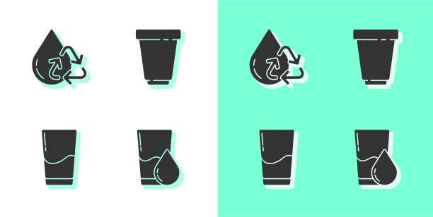 设置玻璃与水循环清洁水和图片下载