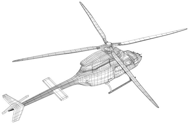直升机空机线架eps10格式图片下载