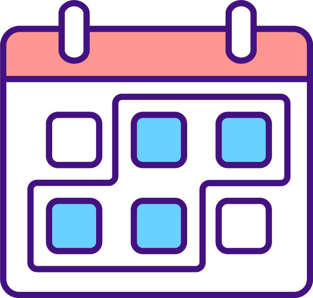 在日历上标记周期RGB彩色图标图片下载