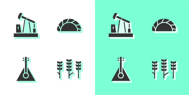 设置小麦油泵或千斤顶和巴拉莱卡泵图片下载