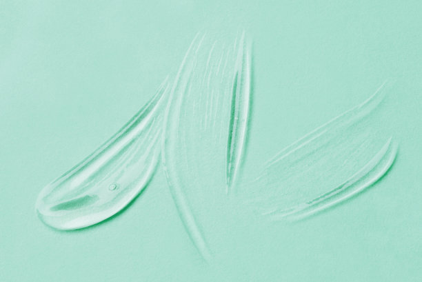 绿色背景上的凝胶涂片。图片下载