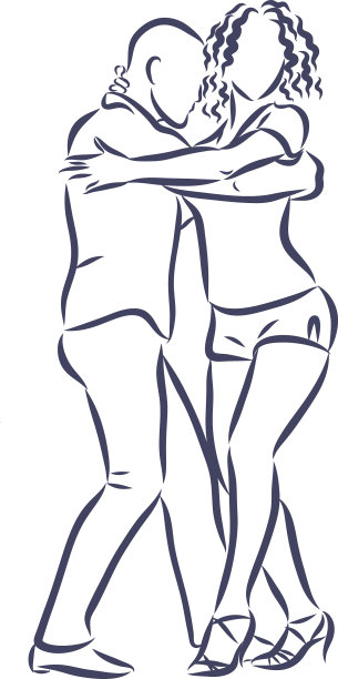 拉丁美洲的舞蹈刻画了男性和女性图片下载