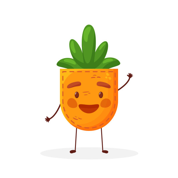 胡萝卜形状的补丁口袋人物口袋胡萝卜图片下载