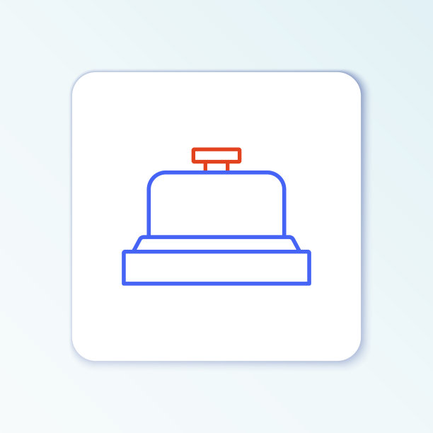 线路酒店服务钟图标上隔离白色图片下载