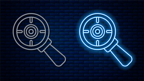 发光霓虹线目标财务目标概念图片下载