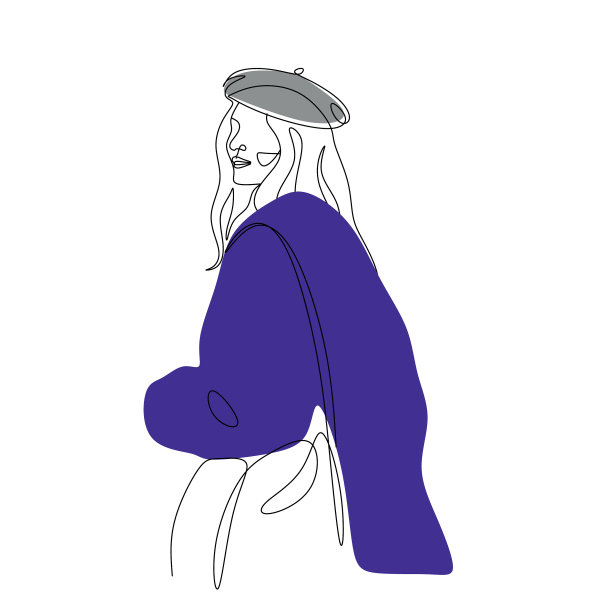 时尚女性线条手绘图形美观图片下载