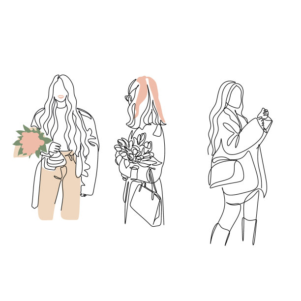 一线女时尚创意徒手图片下载