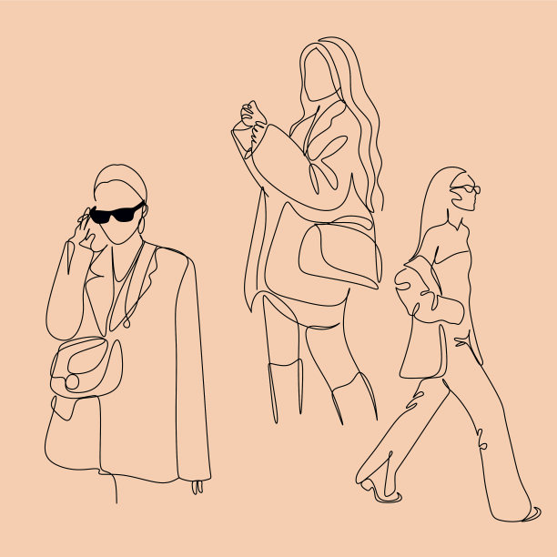 设置抽象的极简主义女性形象图片下载