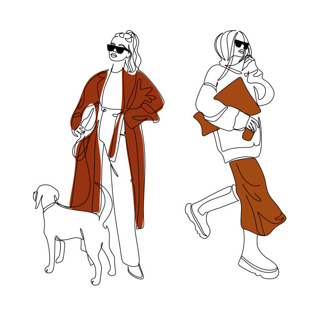 设置抽象的极简主义女性形象图片下载