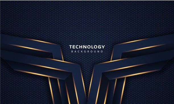 抽象豪华暗金技术背景与半色调演示，背景，壁纸，业务图片下载