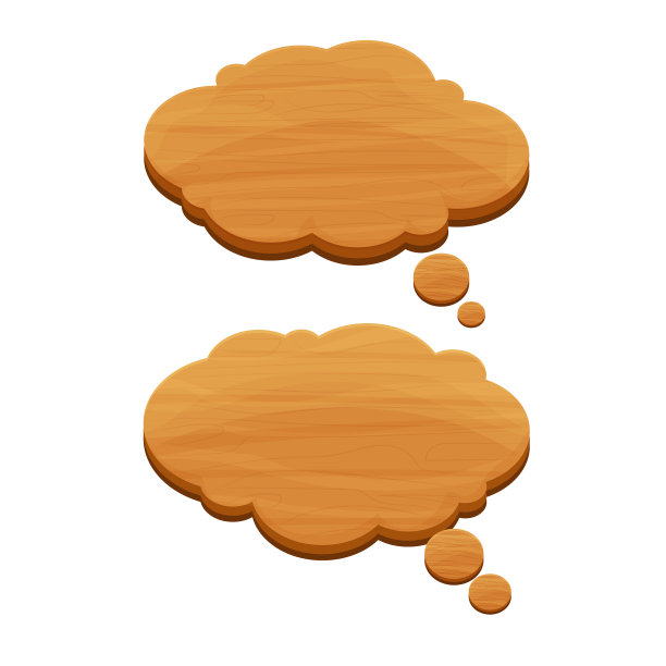 设置木质横幅泡沫卡通风格图片下载