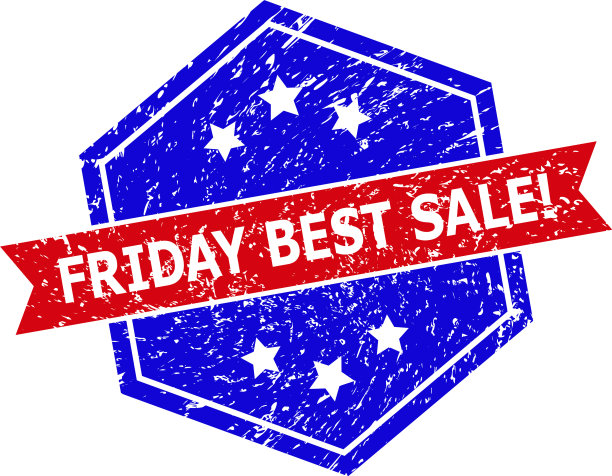 六角形双色星期五最佳销售感叹号图片下载