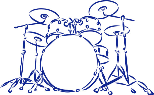 草图架子鼓符号现代打击图片下载