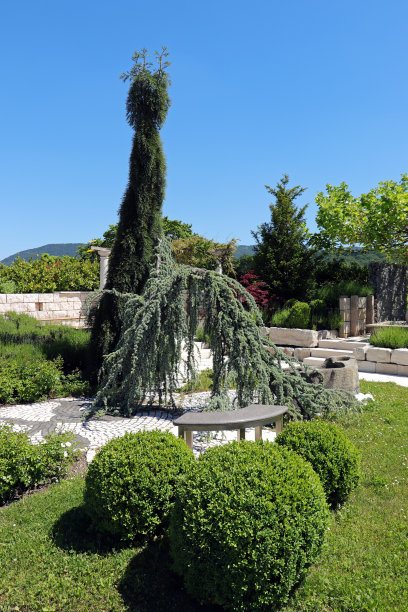 在花园里的座位图片下载