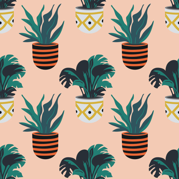 无缝图案与彩色手绘花图片下载