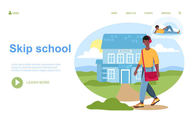 疲惫的年轻男性角色戴着耳机跳过图片下载