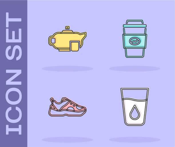 设置玻璃与水茶壶杯运动运动鞋图片下载