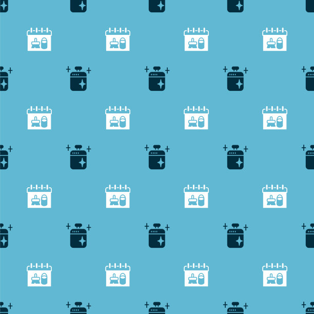 设置干净的烹饪锅和清洁日历图片下载