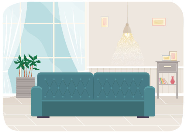 平面设计室内。公寓家具的规划与布置。客厅。家里的生活方式。风格的房子图片下载