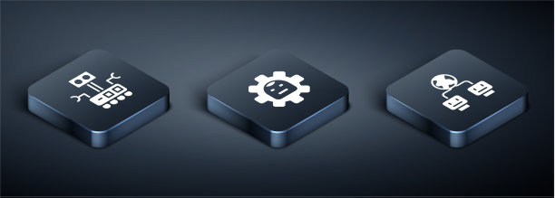 设置等距机器人人工智能和图片下载