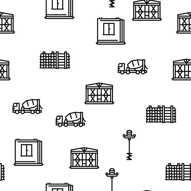 混凝土生产矢量无缝模式图片下载