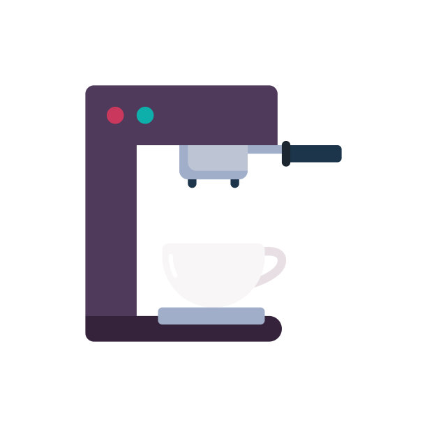 咖啡机图标，咖啡机图标矢量插图图片下载