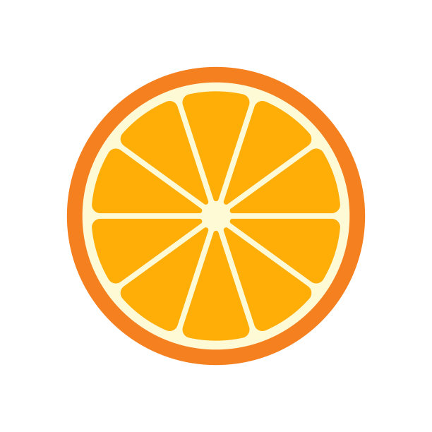 矢量橙色平面设计图标图片下载