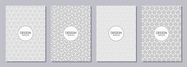 一套传单，海报，横幅，海报，宣传册设计模板A6大小与六边形的装饰。图片下载