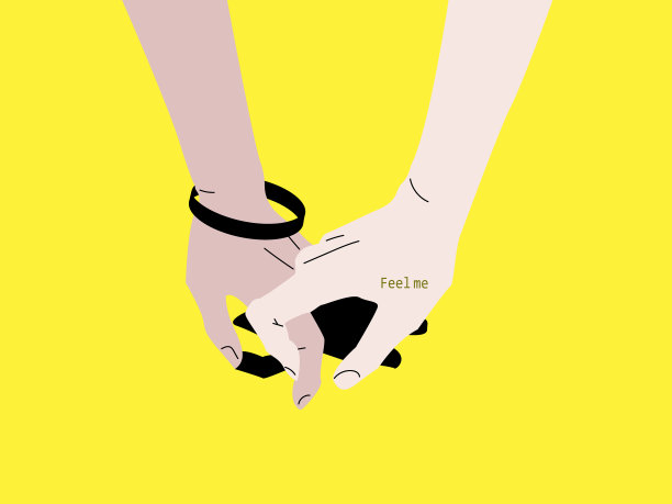 这对夫妇手牵着手感觉我的艺术图片下载