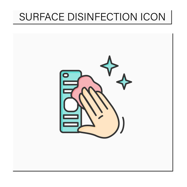电视遥控器消毒彩色图标图片下载