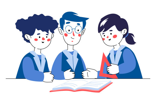 儿童学习课-色彩缤纷的线条设计风格插图图片下载