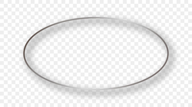 银色发光椭圆形框架与阴影图片下载