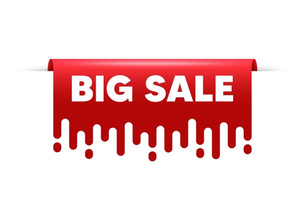 大的销售。特价标志。向量图片下载