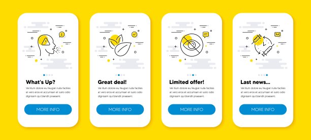 向量集不看，有机产品和咳嗽线图标集。向量图片下载