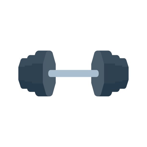 健身用的哑铃是钢制的，用来举重锻炼肌肉。图片下载