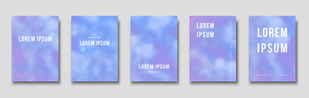 一套封面模板。矢量模糊的背景海报，传单和招贴设计图片下载