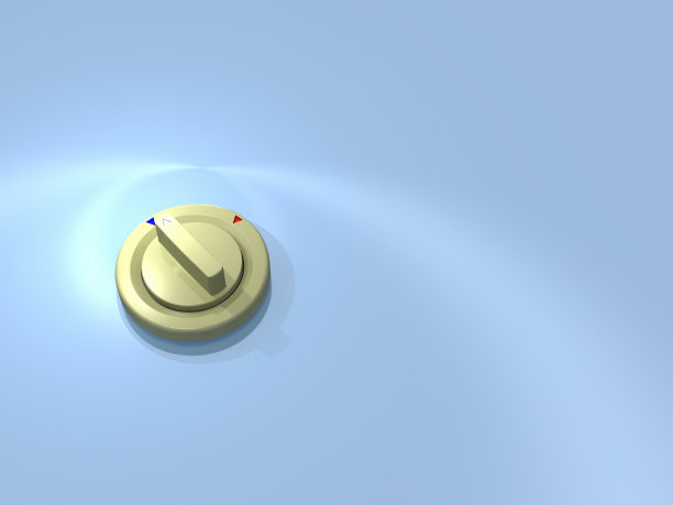 旋转开关关闭。3 d渲染。图片下载
