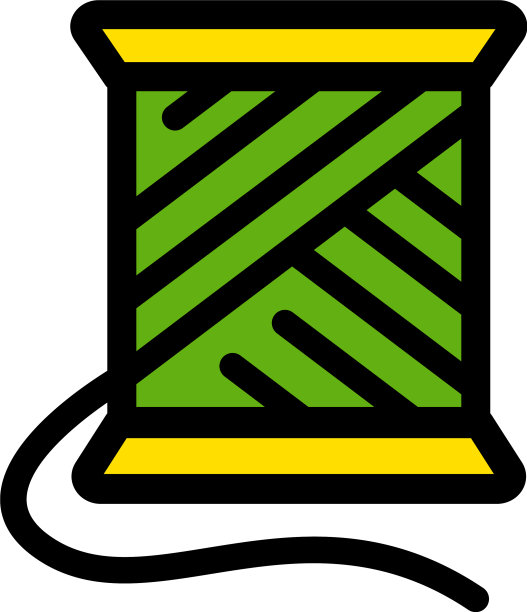 线轴图标在简单风格的缝纫图标图片下载