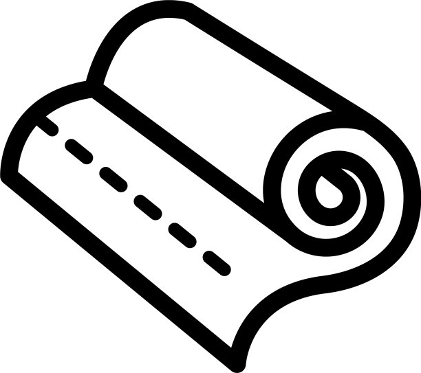 轮廓图标卷织物简单图片下载