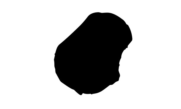 大洋洲瑙鲁的黑色剪影地图图片下载